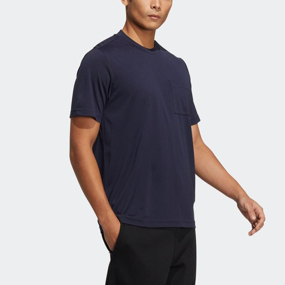 adidas Id2 Function Chest Solid Color Round Neck Short Sleeve Japanese version Navy Blue HD0013