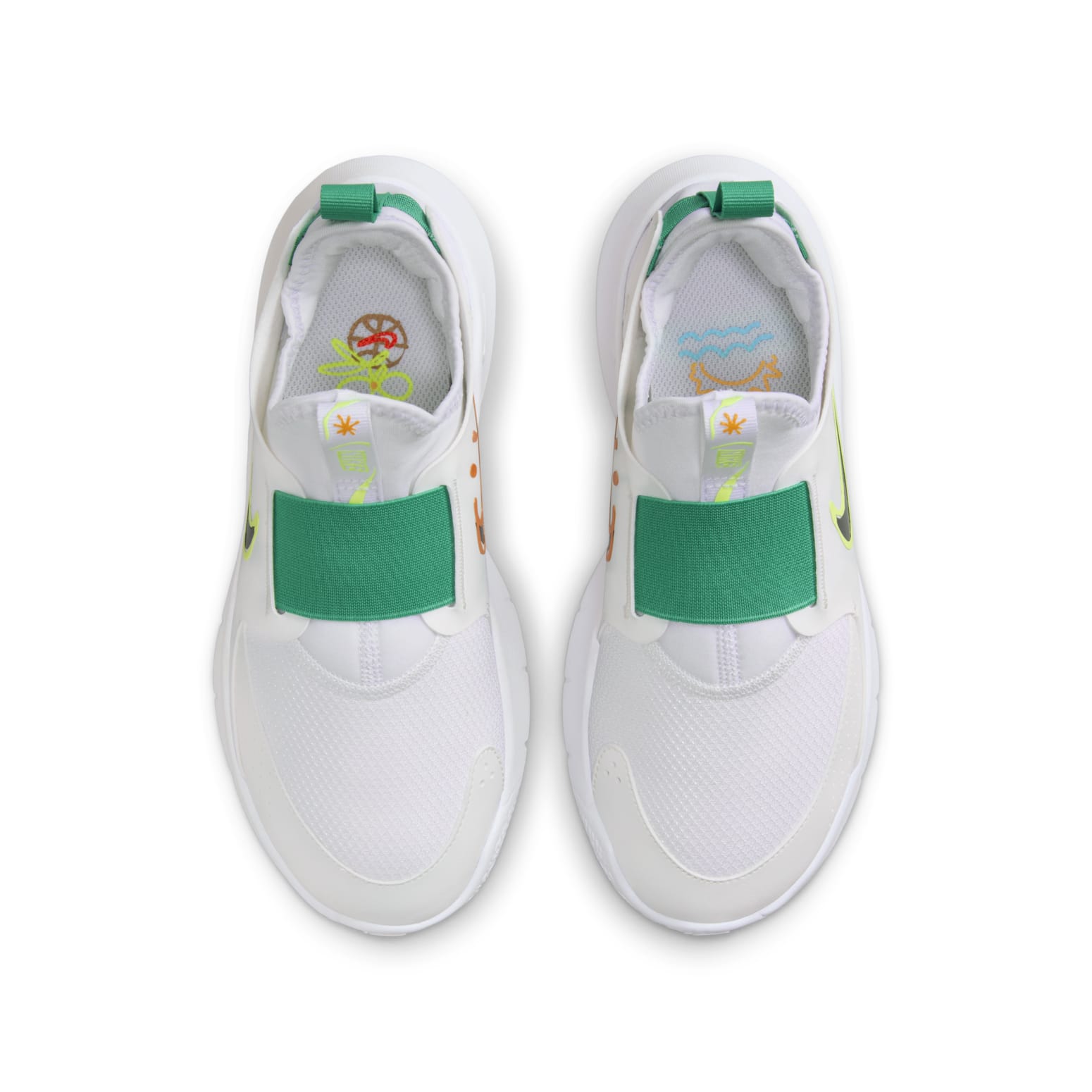 (GS) Nike Flex Runner 3 'White Sport Green Fluorescent Yellow' HF5745-101