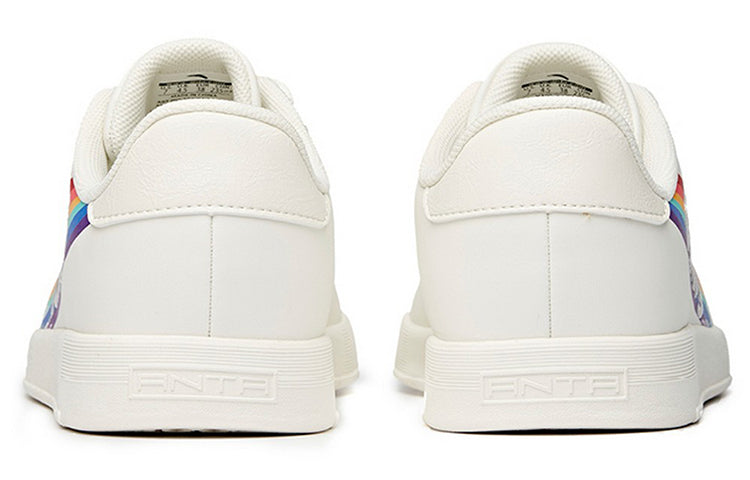 (WMNS) ANTA Skateboarding Series Sneakers 'White with Rainbow' 122038061-2