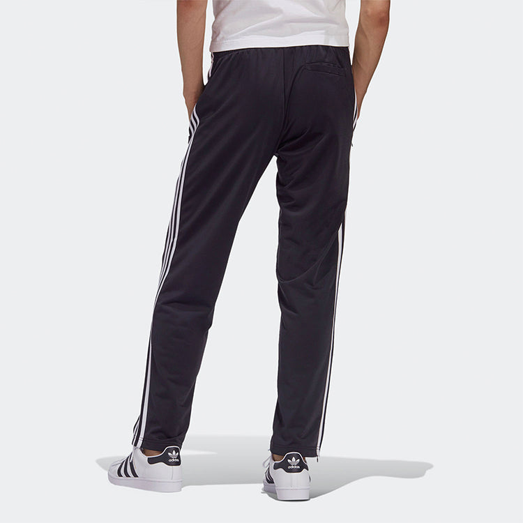 adidas originals Knit Stripe Casual Sports Pants Black GF0215