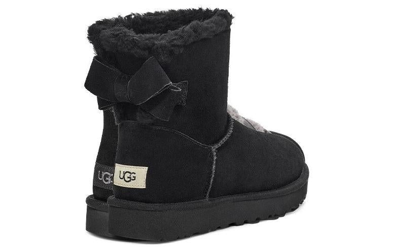 (WMNS) UGG Mini Bailey Suede Bow 'Black' 1153514-BLK