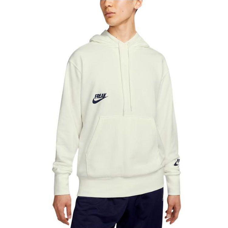 Nike Giannis Logo Printing Drawstring Hoodie 'White Navy' DQ5650-133