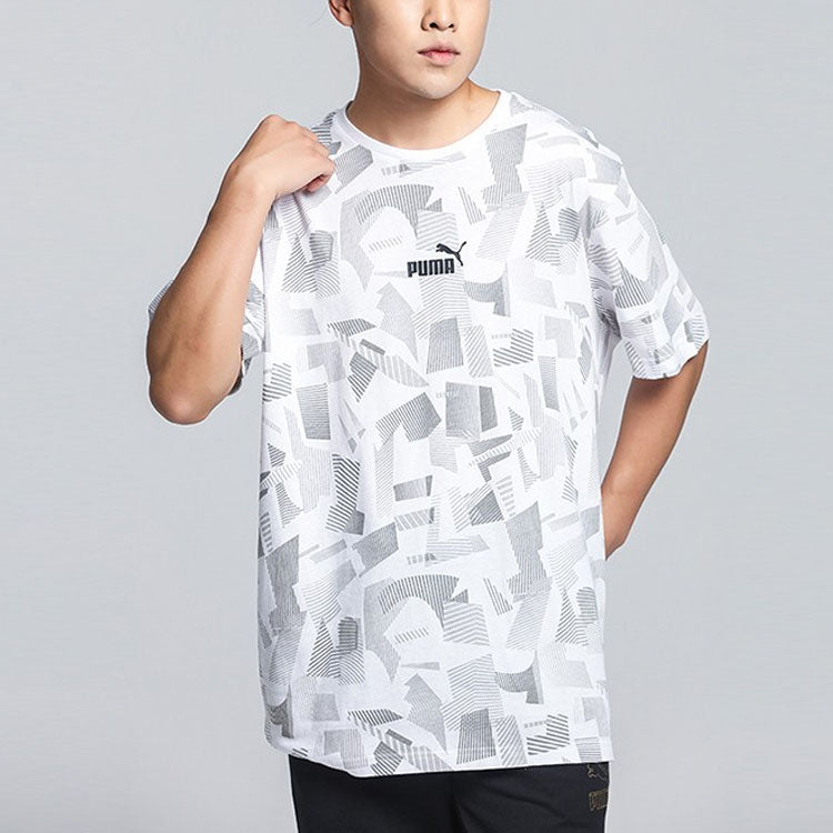 PUMA Summer Print Aop T-Shirt 'White Grey Black' 586045-02