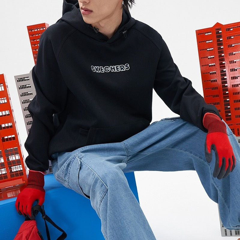Skechers Graphic Hoodies 'Black White Blue' L121U100-002K