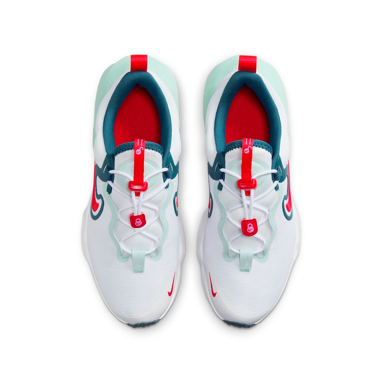 (GS) Nike Run Flow Running Shoes 'White Jade Ice Red' DR0472-101