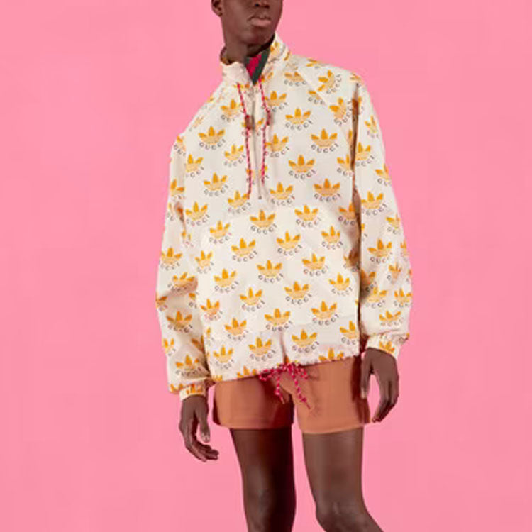Gucci x adidas Trefoil Print Jacket 'Ivory' 696651-Z8A2I-9233