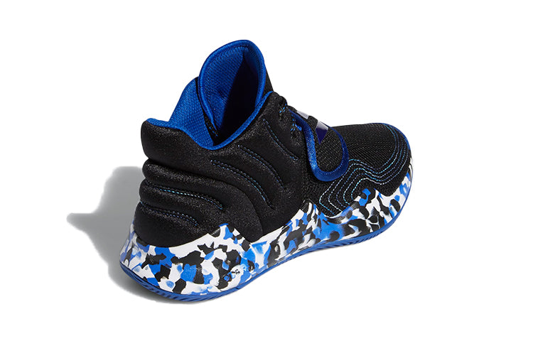 (GS) adidas Deep Threat J Black/Blue FW8530