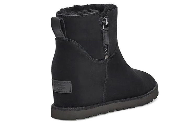 (WMNS) UGG Classic Femme Zip Mini Snow Boots Black 1117535-BLK