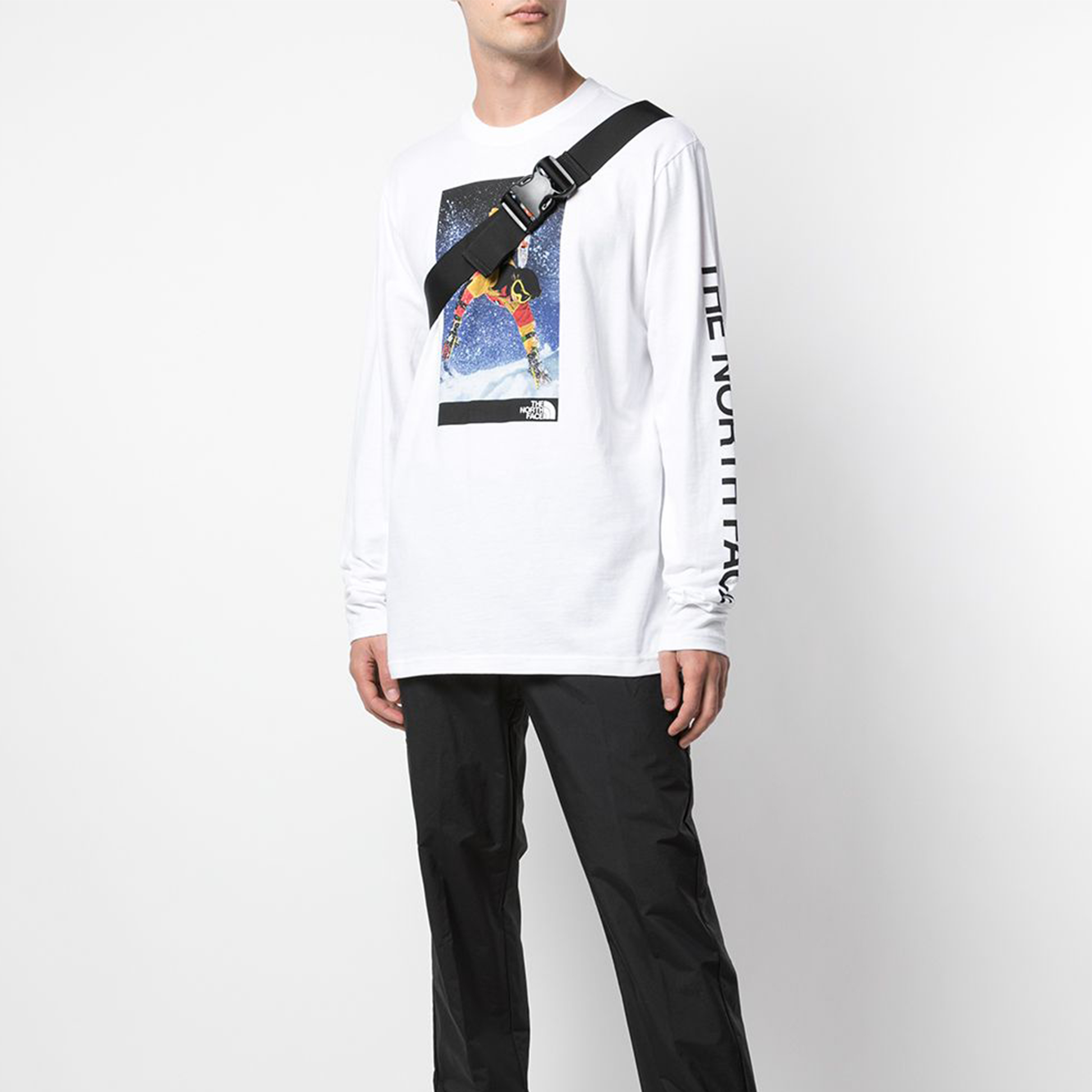 Men's THE NORTH FACE92 Retro Printing Long Sleeves White NF0A47NBFN4