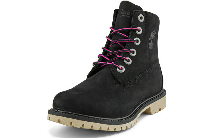 (WMNS) Timberland Paninara Collarless 6 Inch Wide Fit Waterproof Boots 'Black Nubuck' A2M2QW