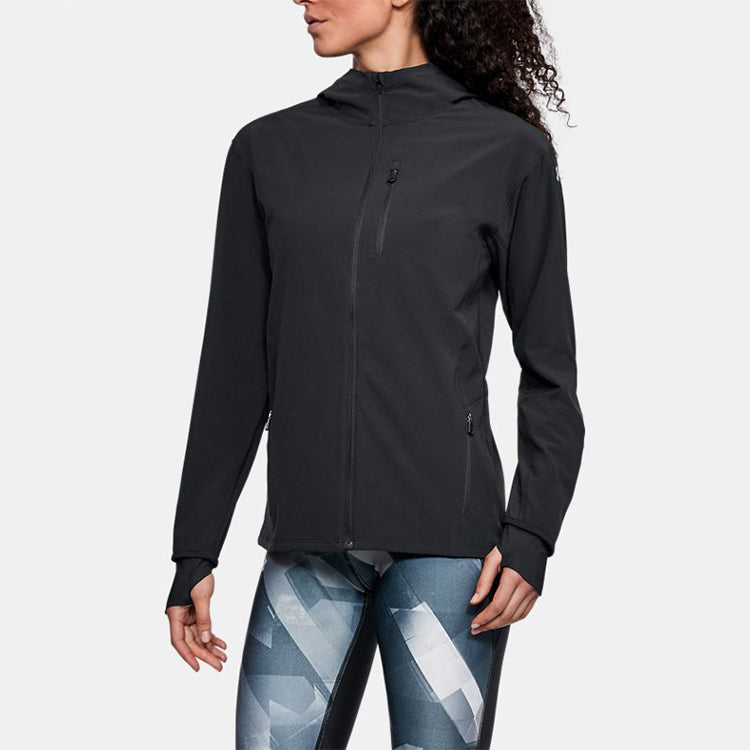 (WMNS) Under Armour Running Sports Jacket Black 1308929-001