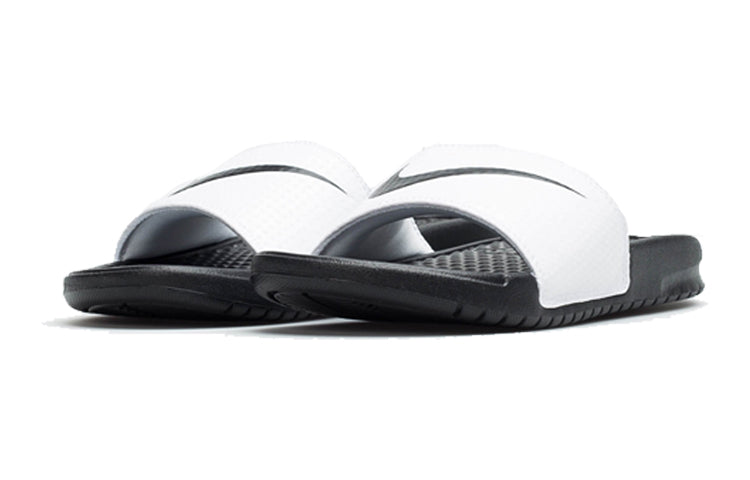 (WMNS) Nike KLAPKI Benassi Swoosh 'Black White' 312432-102