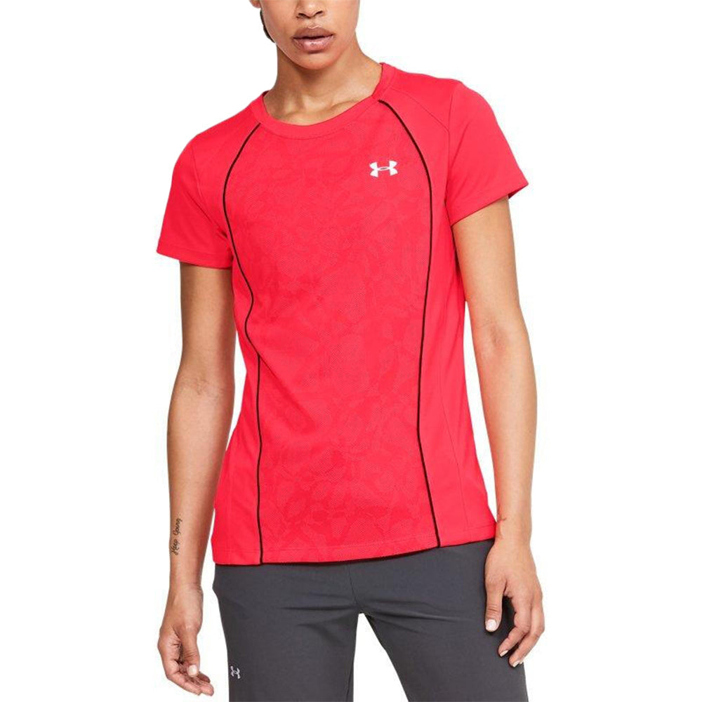 (WMNS) Under Armour Tech Series Training Sports Short Sleeve Red 1351962-628