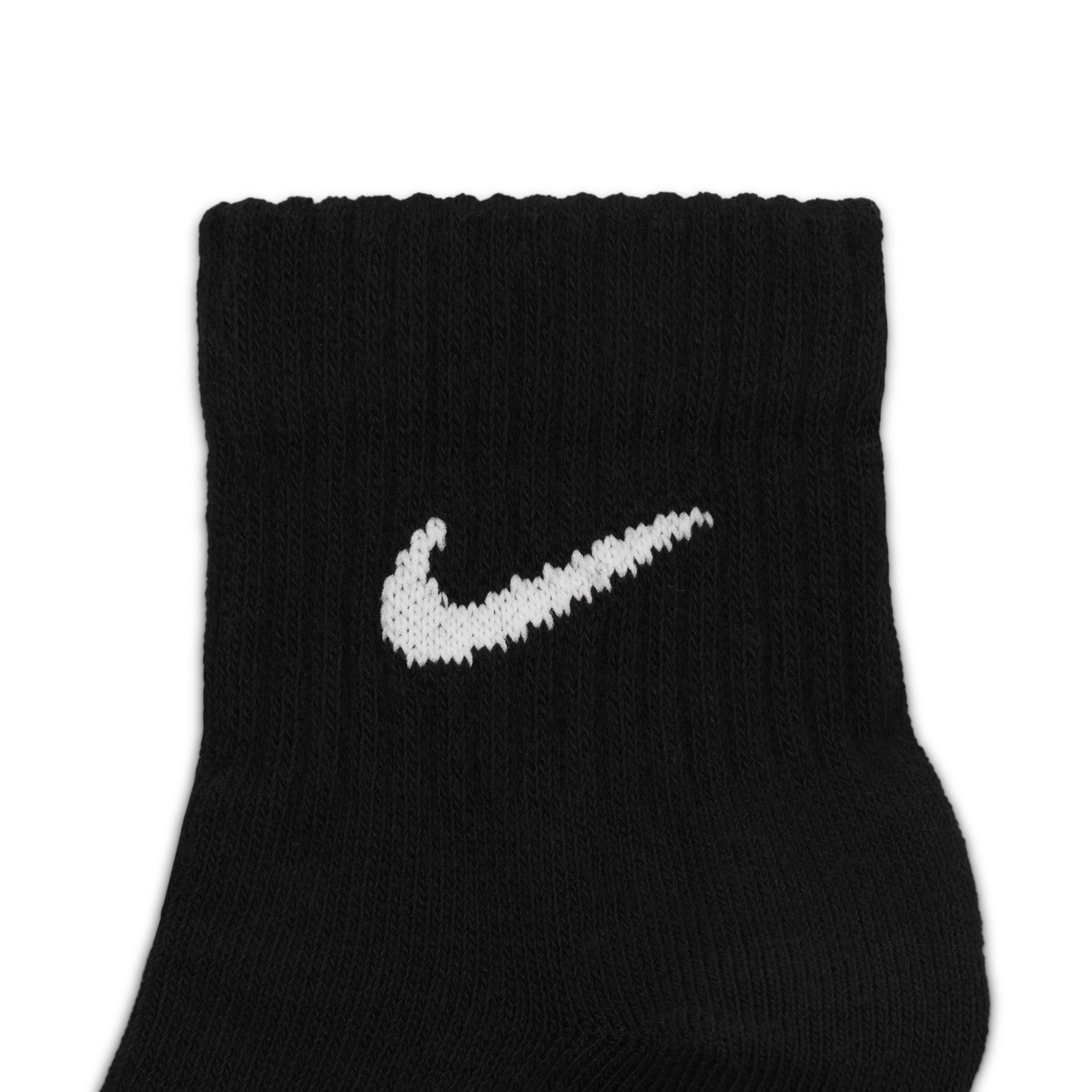 Nike Everyday Lightweight Mid Tops Sports Training Socks Unisex Black SX7677-010