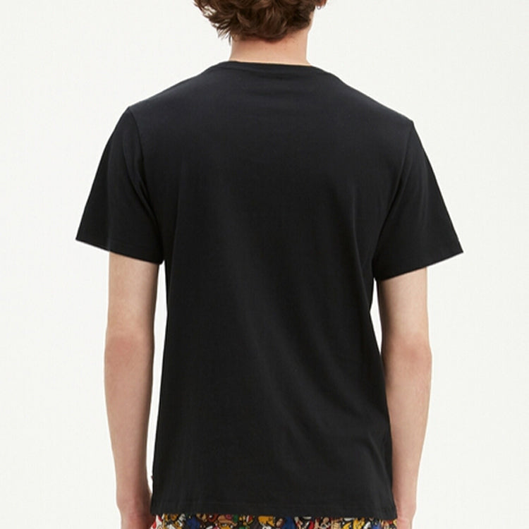Men's Levis X SUPER MARIO Crossover Pure Cotton Printing Short Sleeve Black 22491-0707