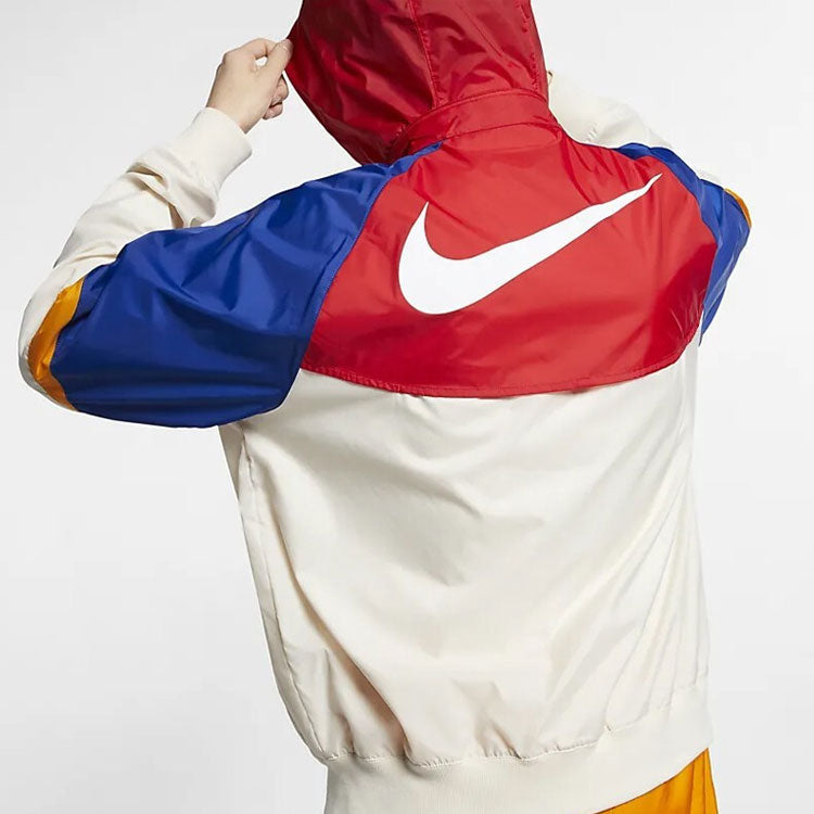 Nike MENS Big Swosh Multicolor Jacket Red/White/Blue Colorblock AR2210-271