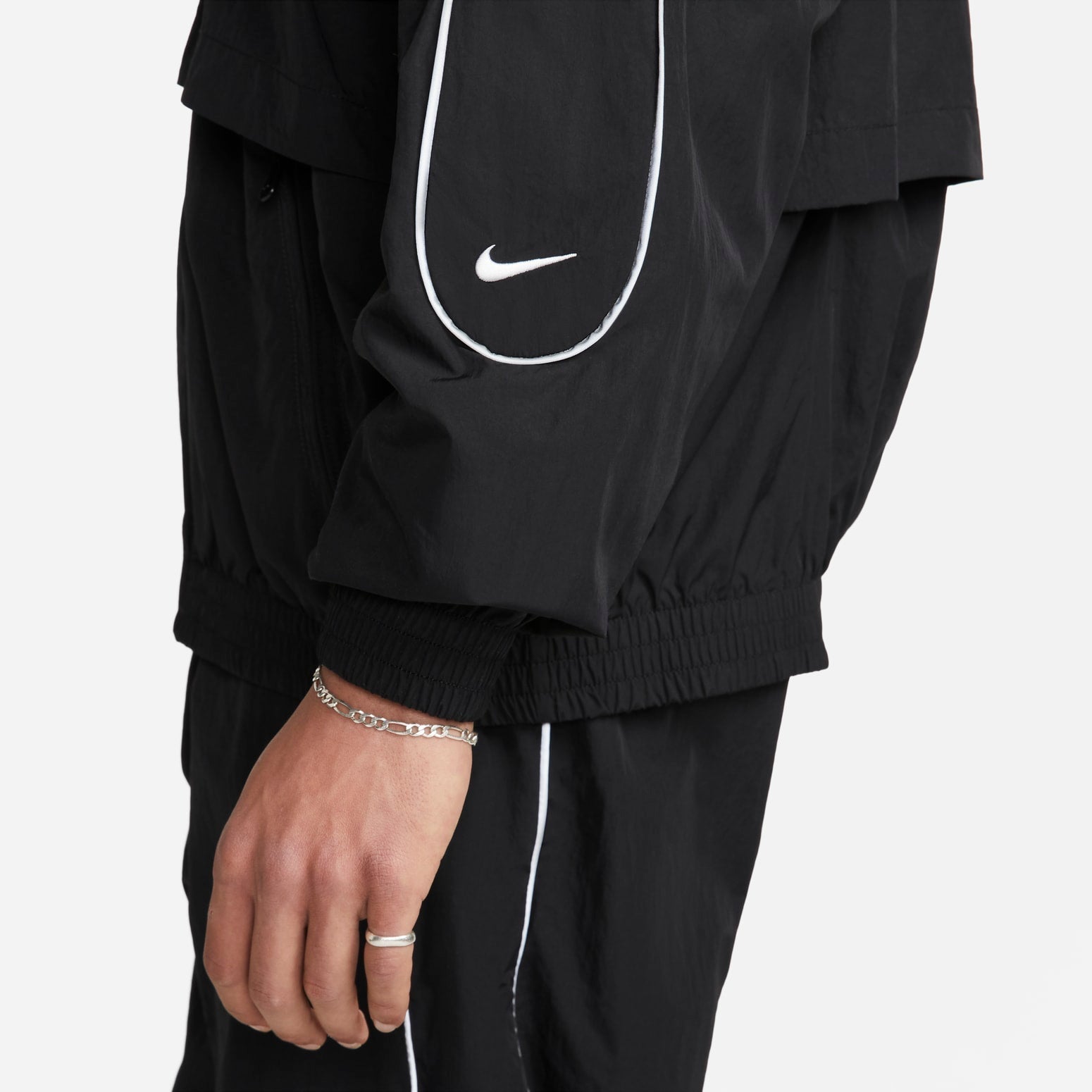 Nike Solo Swoosh Woven Track Jackets 'Black' FB8622-010