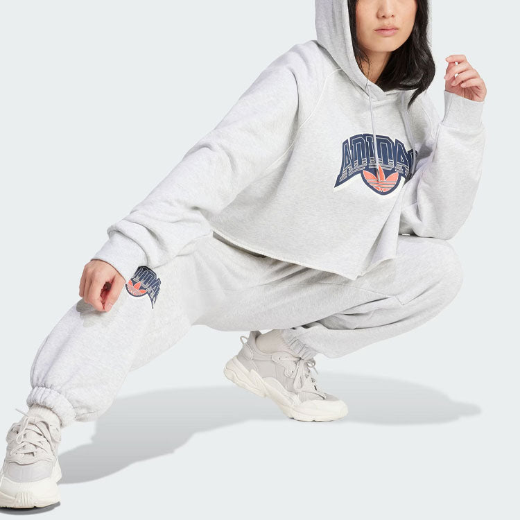 (WMNS) adidas Originals Cropped Hoodie Asia Sizing 'White' IS2319