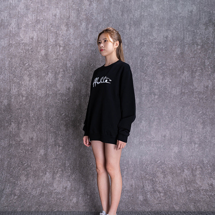 (WMNS) Off-White Cotton Printing Round Neck Pullover Black Hoodie OWBA055E20FLE0011001