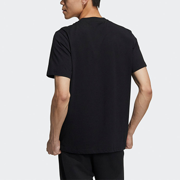 adidas neo M Ce Logo T1 Casual Sports Round Neck Training Short Sleeve Black GP4887