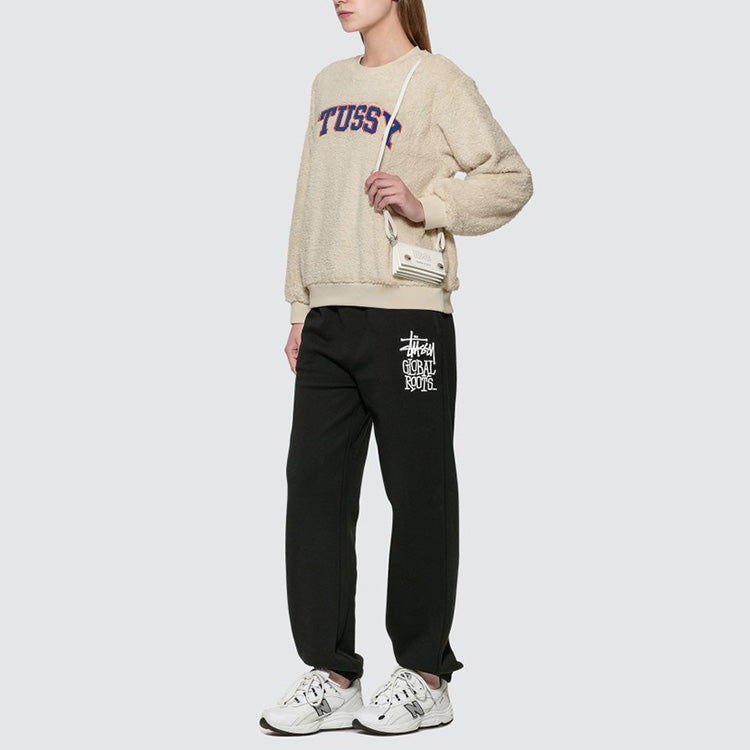 Stussy Pilar Sherpa Logo Round-neck Sweatshirt Natural 218088NATL