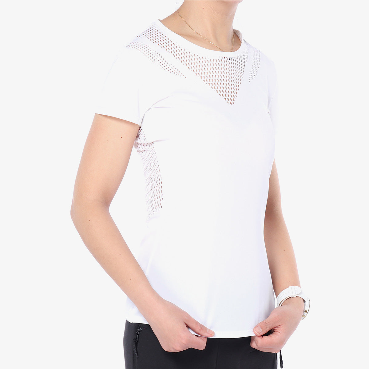 (WMNS) adidas Mesh Hollow Out Casual Sports Short Sleeve White BR9837