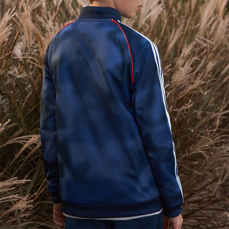 (GS) adidas Allover Print Camo SST Track Jacket Asia Sizing 'Blue' GN4128