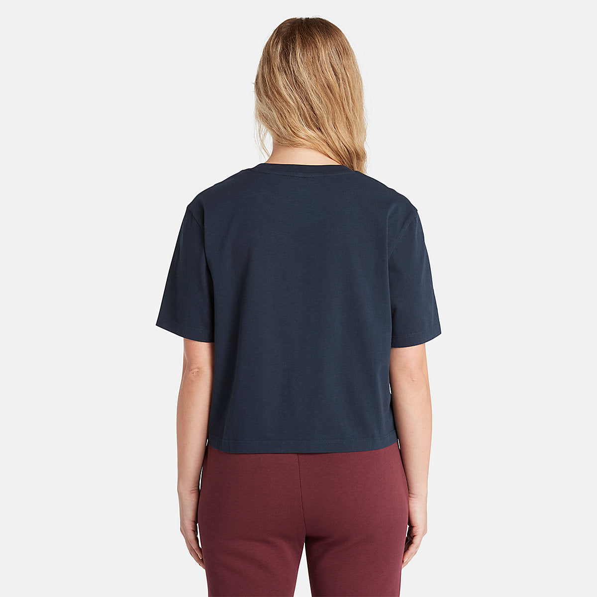 (WMNS) Timberland Cropped T-Shirt 'Navy' A6HRD-433