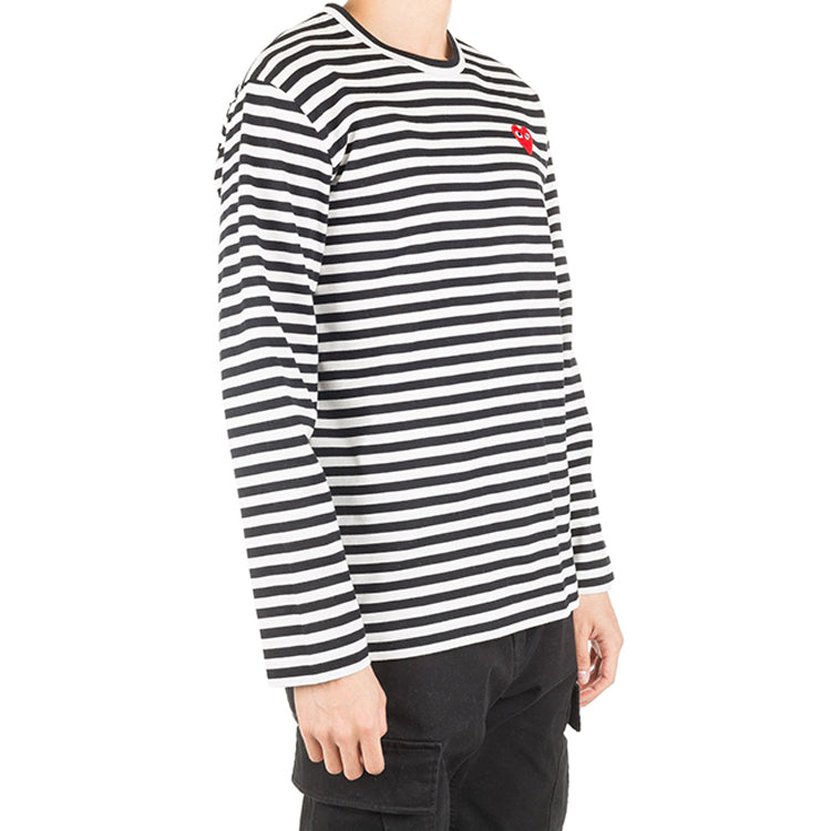 COMME des GARCONS PLAY Striped Long-Sleeve T-Shirt 'White' AZ-T164-051-1