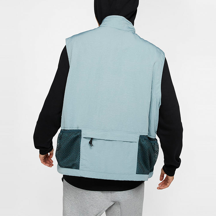 Nike Acg Outdoor Multiple Pockets Colorblock Stand Collar aviator vest Asia Edition Green 'Aviator Grey Deep Jungle' BQ7290-041