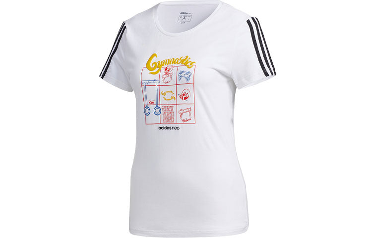 (WMNS) adidas Neo PNDA T-Shirts 'White' GK1568
