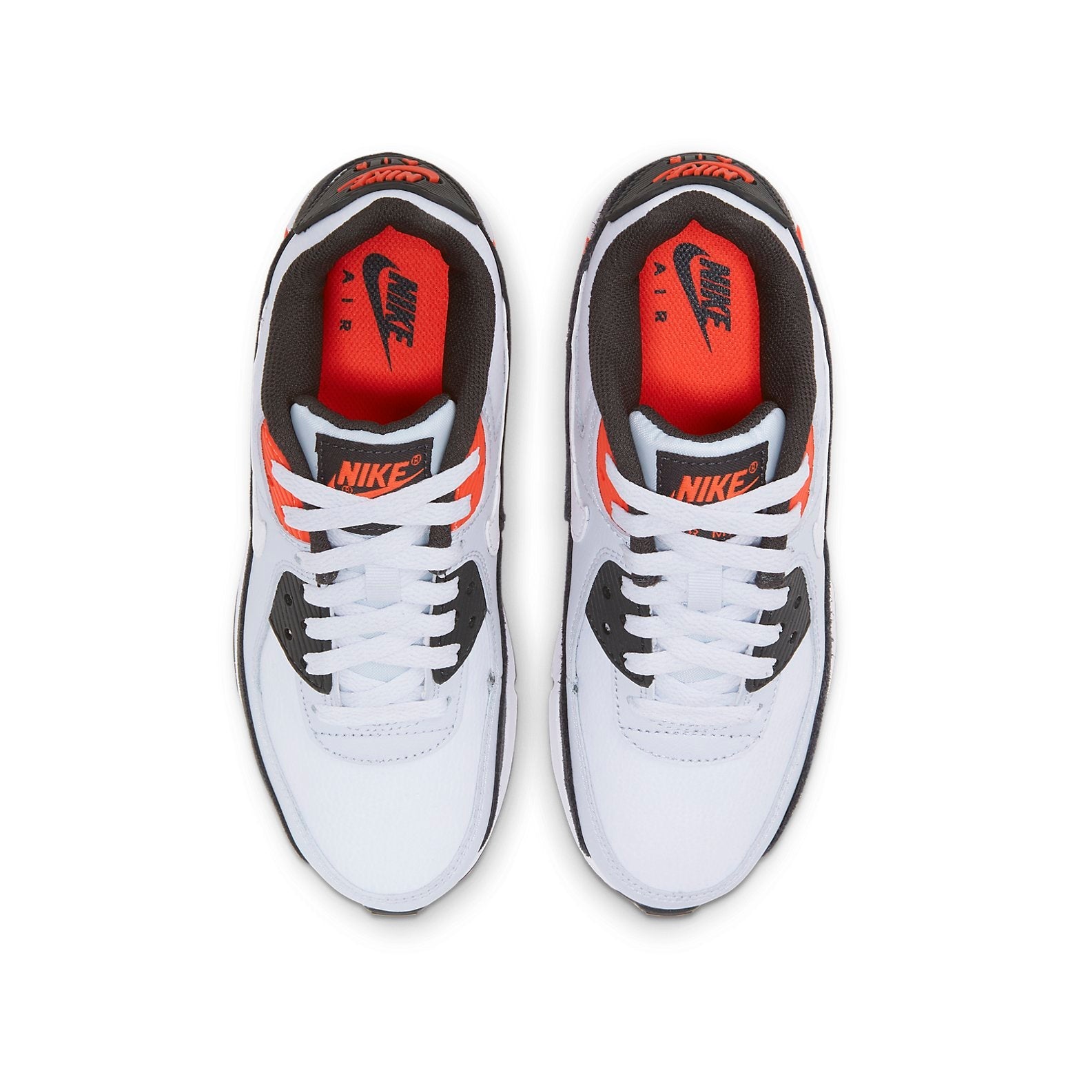 (GS) Nike Air Max 90 Leather 'Grey Bright Crimson' CD6864-012