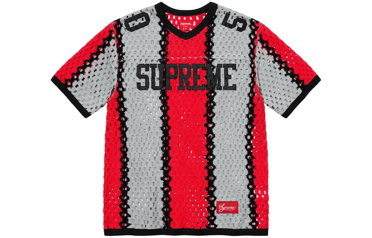 Supreme SS23 Week10 Crochet Football Jersey 'Red' SUP-SS23-193
