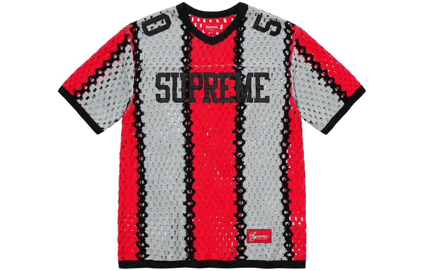 Supreme SS23 Week10 Crochet Football Jersey 'Red' SUP-SS23-193
