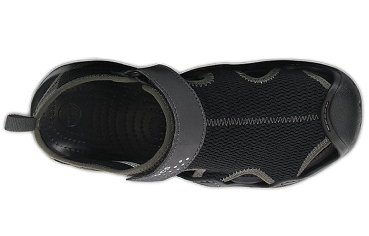 Crocs Swiftwater Sandals 'Black Light Grey' 203967-02S