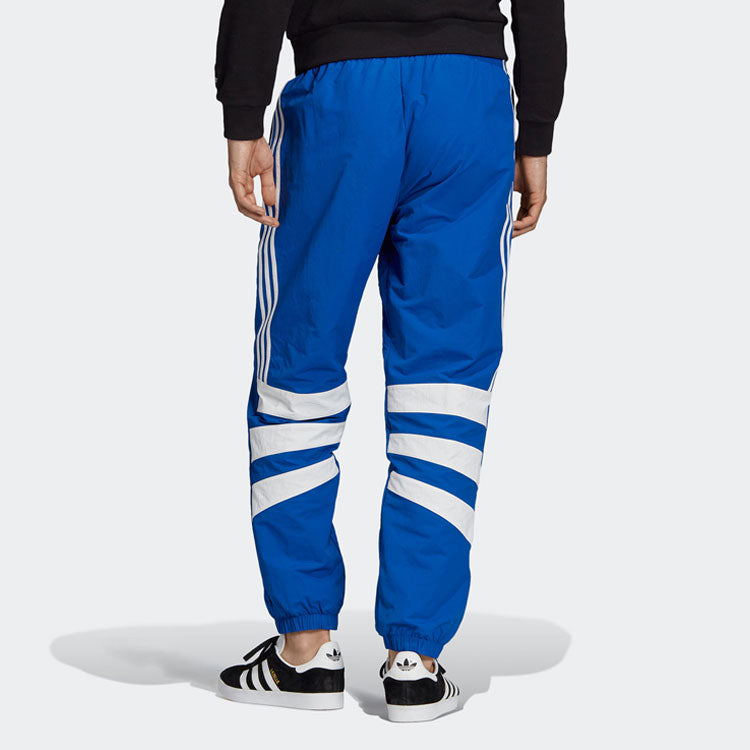 adidas Balanta Track Pants Splicing Contrasting Colors White Blue Bundle Feet Blue ED7128