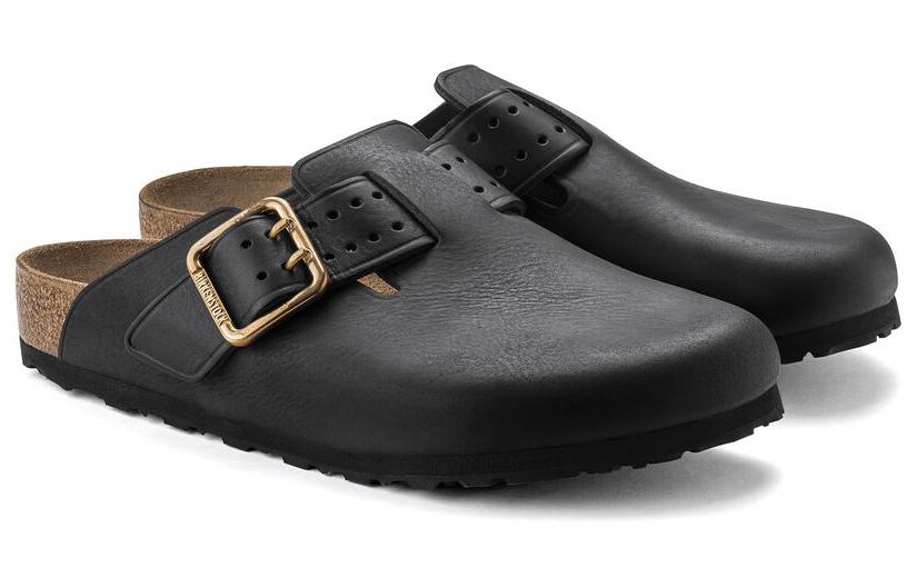 Birkenstock Boston Bold Leather Narrow Fit 'Black' 1022626