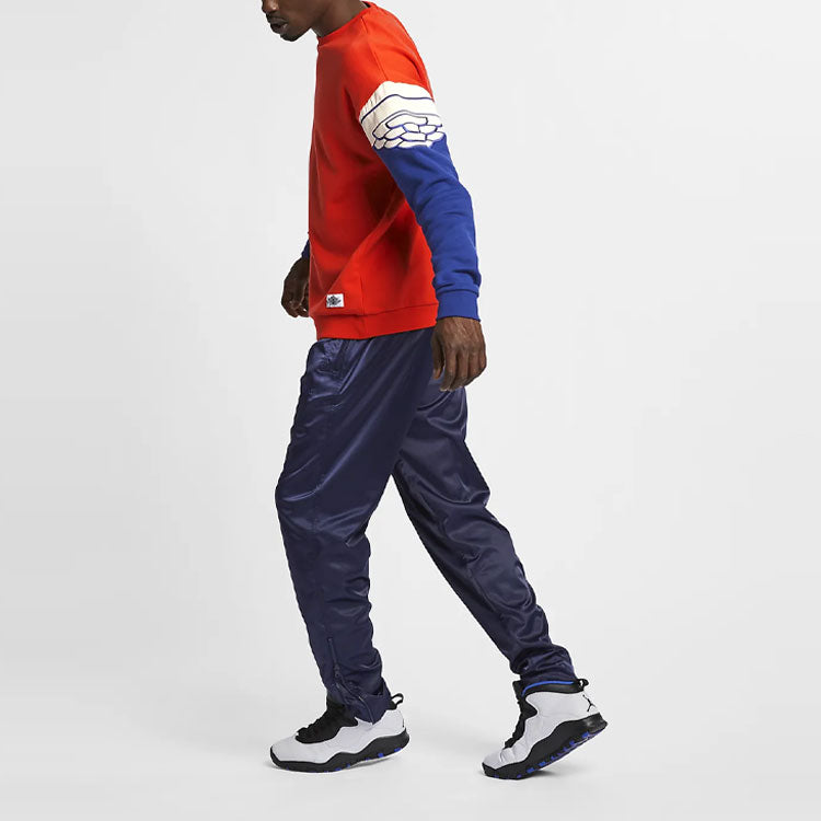 Air Jordan Splicing Wings Pattern Casual Round Neck Pullover AO0427-891