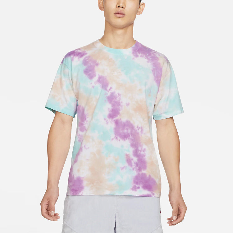 Nike Sportswear Sports Loose Tie Dye Printing Round Neck Short Sleeve DB6150-100
