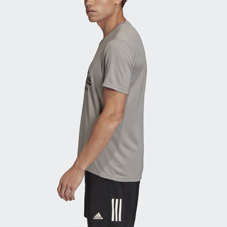adidas Casual Sports Round Neck Short Sleeve Gray FJ5002
