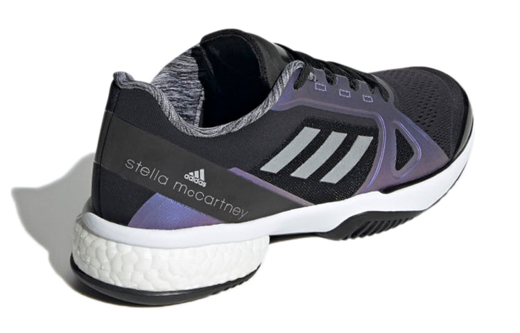 (WMNS) adidas Stella McCartney x Court 'Black Silver Metallic' G55657
