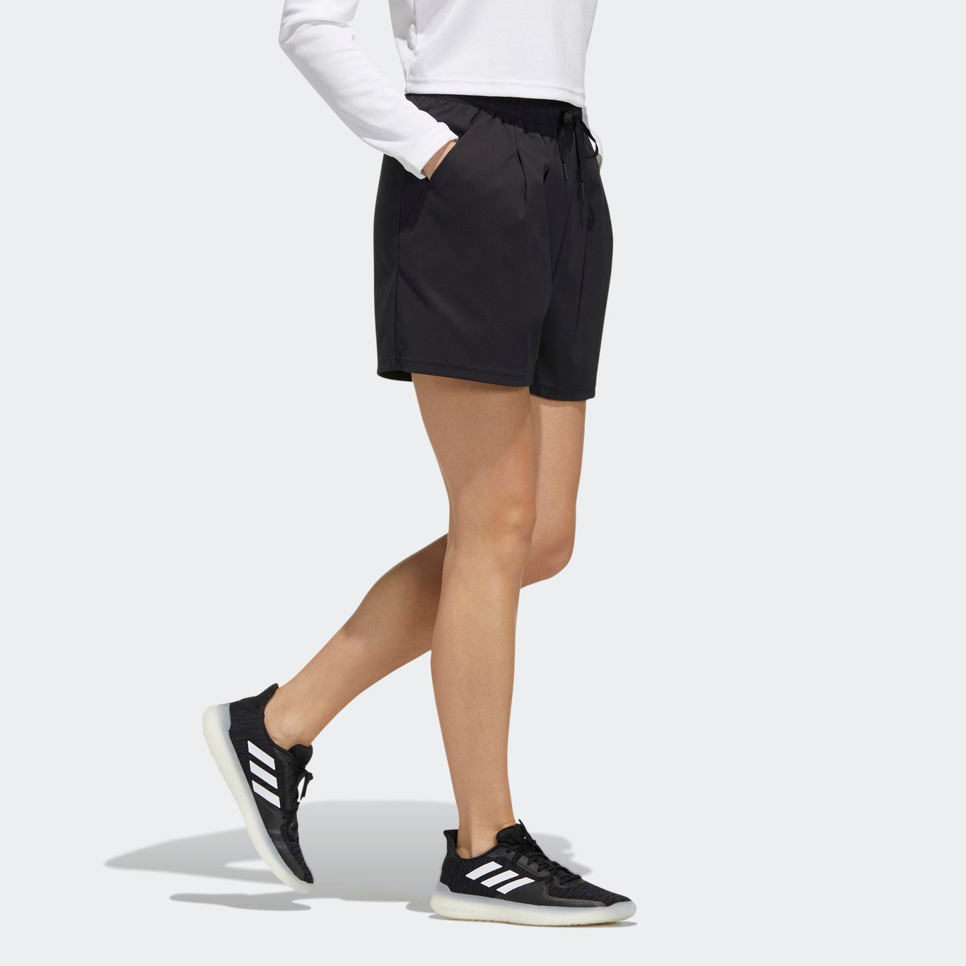 (WMNS) adidas Fi Shorts Bos Logo Printing Sports Woven Black GT6829