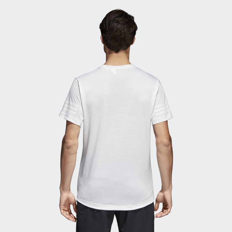 adidas Sports Gym Round Neck Short Sleeve White CW3928