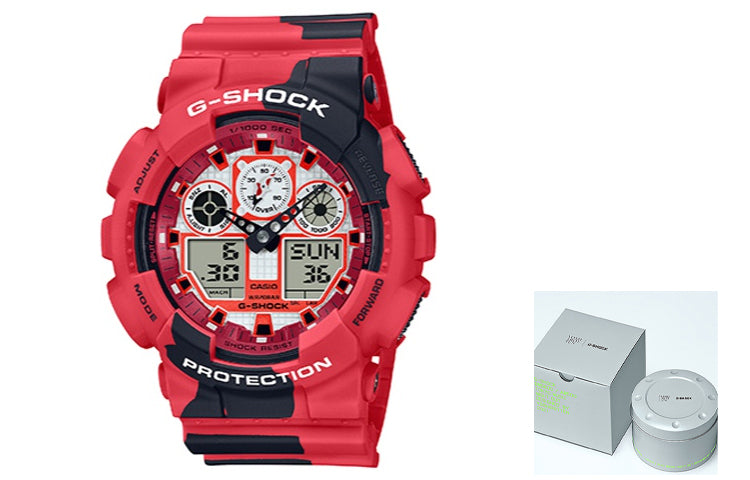 CASIO G-Shock Analog-Digital 'Red' GA-100JK-4ADR