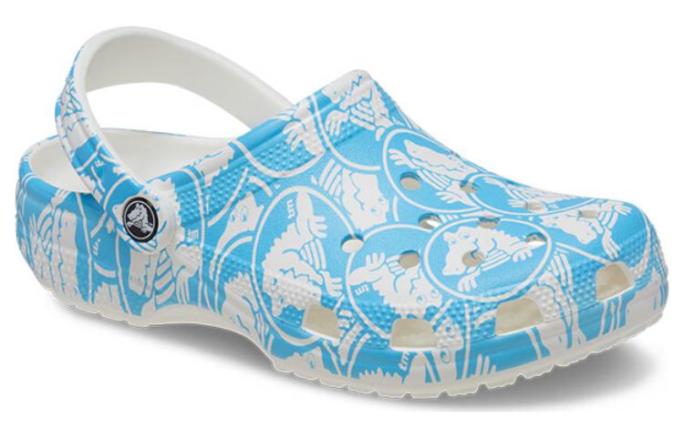 Crocs Classic Duke Print Clogs 'Blue White' 210003-4OX