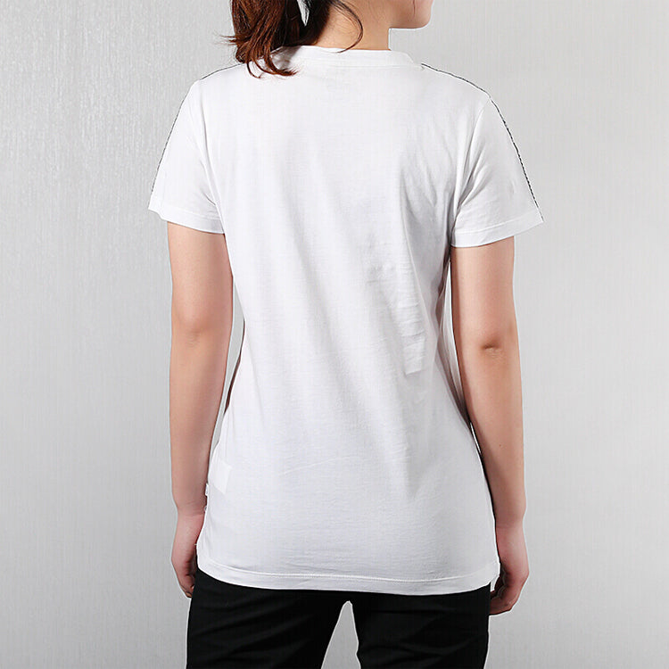 (WMNS) PUMA Large logo Casual Short Sleeve White 845059-02