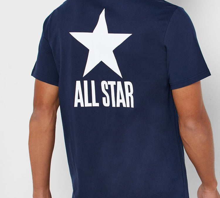 Men's Converse All Star Alphabet Logo Short Sleeve Blue 10017819-A02