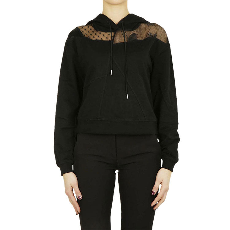 (WMNS) Alexander McQueen Printing Casual Hoodie Black 496334-RKC08-1000
