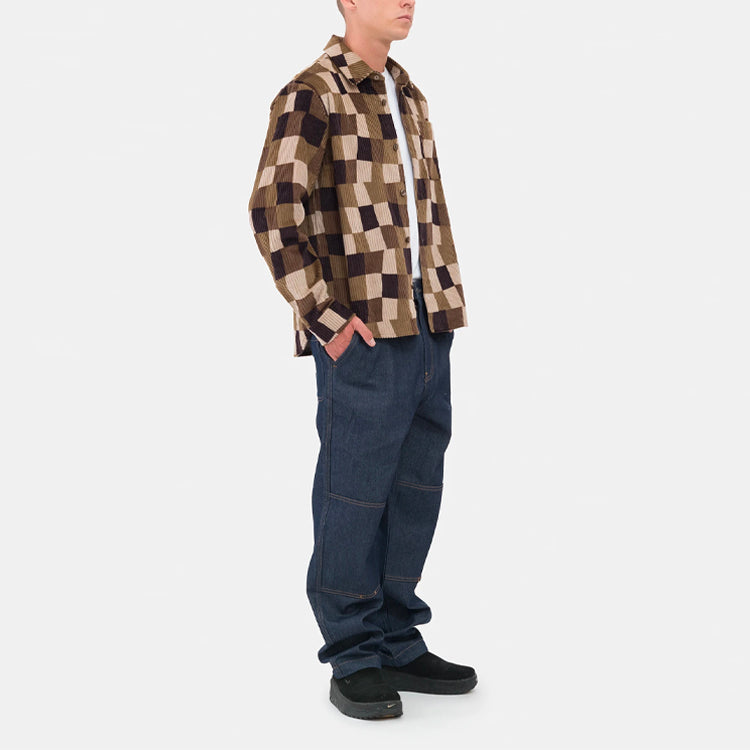 Stussy Wobbly Check LS Shirt 'Brown' 211220