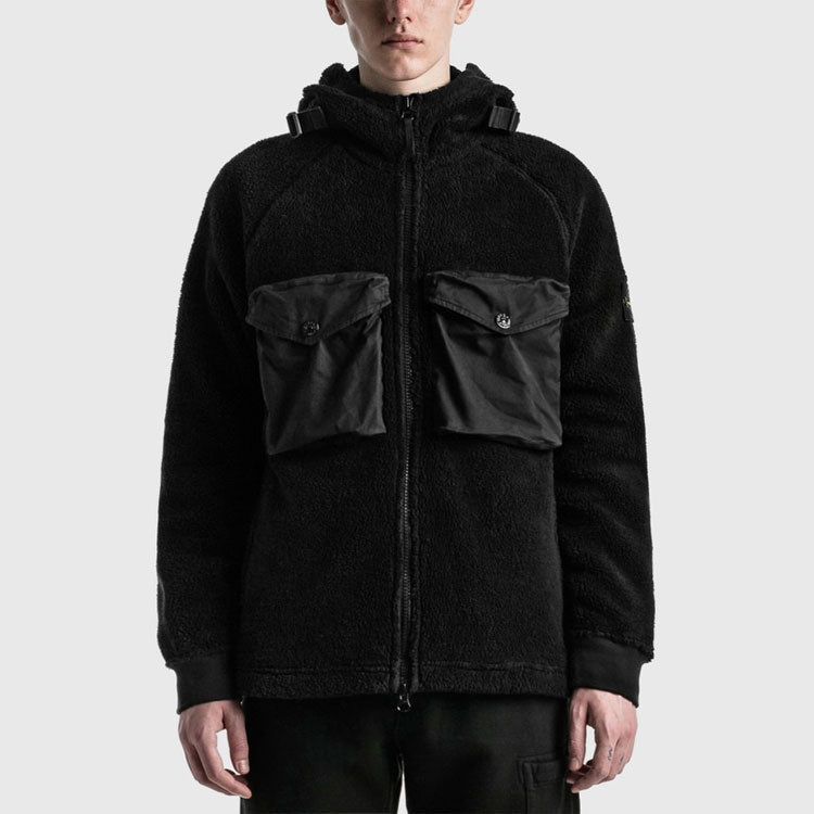 STONE ISLAND Cotton Pile Garment Dyed Sweatshirt 'Black' 751560134-V0029